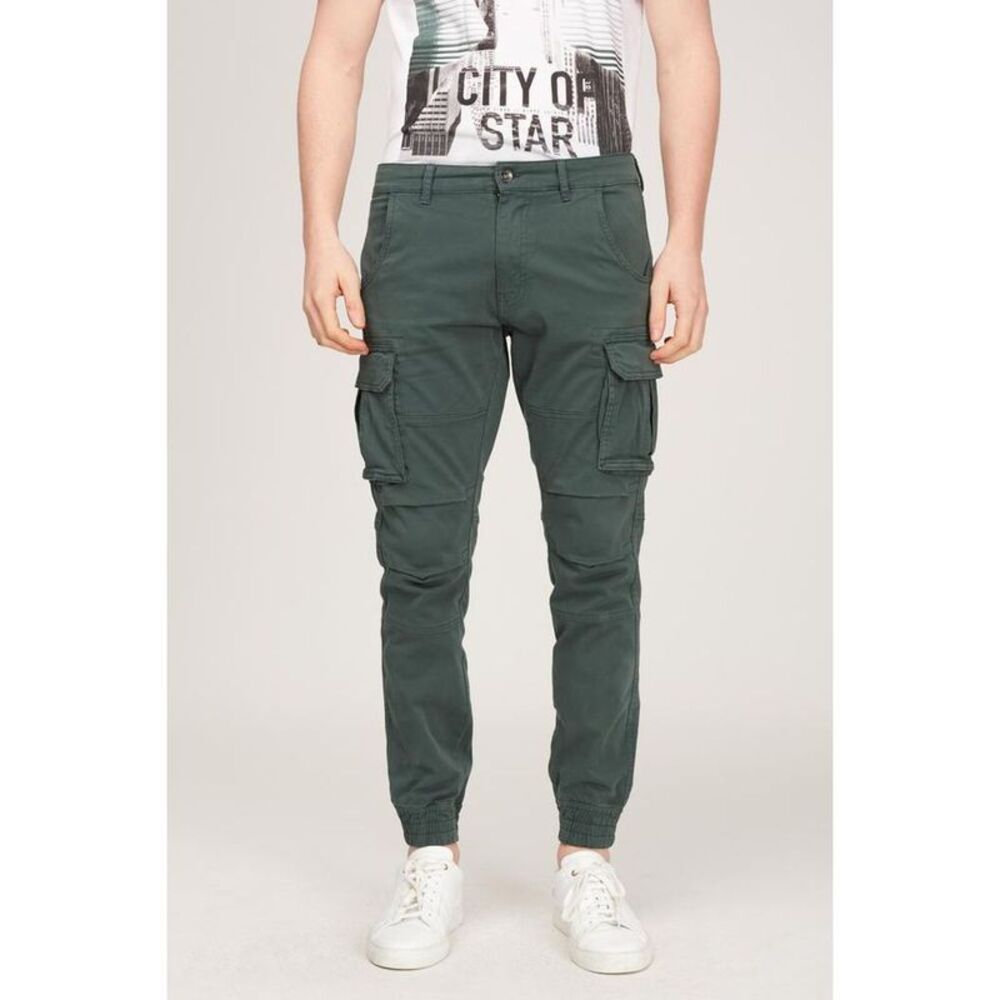 Gas Green Cotton Cargo Men's Pants